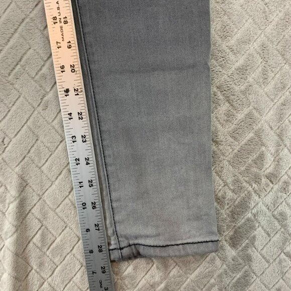 NY&C Soho Womans 8 Denim Jeans Black Ombre Boyfriend Mid Rise Distressed Stretch - Picture 9 of 15